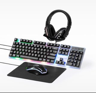Teclado, Ratón, Auriculares y Alfombrilla  4 en 1