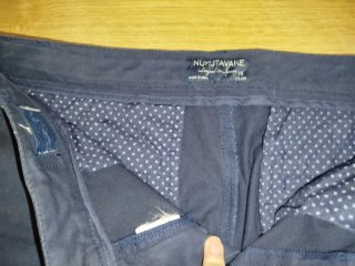 Pantalón de vestir marino micropana. Talla 18