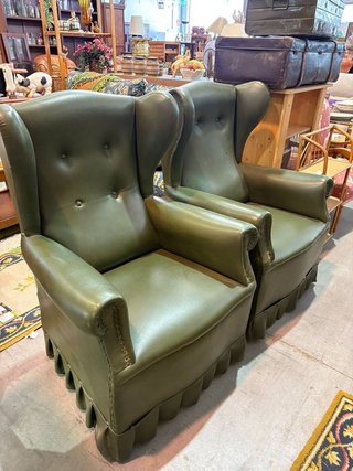 PAREJA DE SILLONES VERDES