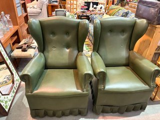 PAREJA DE SILLONES VERDES