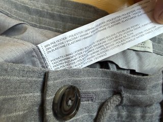 Pantalón Mango Man Gris Raya Talla 40