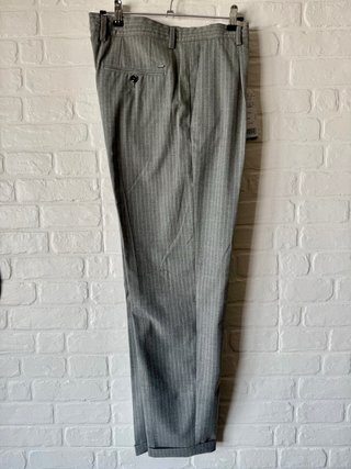 Pantalón Mango Man Gris Raya Talla 40