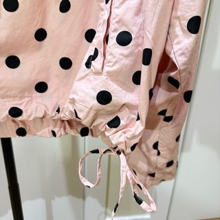 ZARA Abrigo rosa holgado lunares
