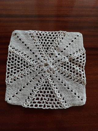 Naperon Renda Vintage Quadrado Bege