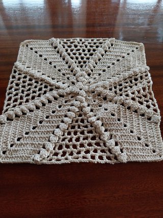 Naperon Renda Vintage Quadrado Bege