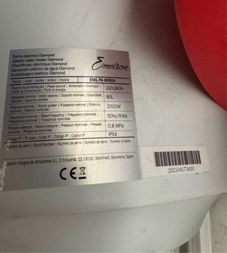 Termo wifi 80L eléctrico Emelson