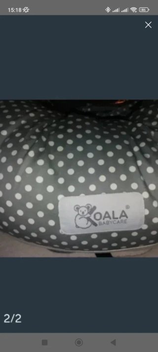 Cojín Koala Babycare Gris Lunares Blancos