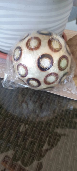 Juego 3 bolas de nácar decorativas