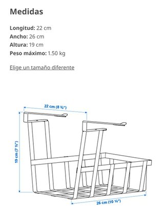 Cesta colgante  PÅLYCKE IKEA 22x26x19 cm