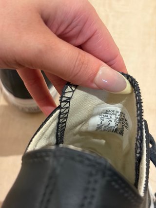 Converse negras polipiel 35 caña baja plataforma