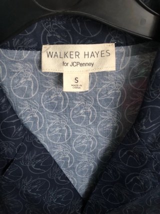 Camisa elegante azul y blanca Talla S