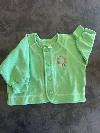 Cardigan unisex verde menta 6 mesi prénatal