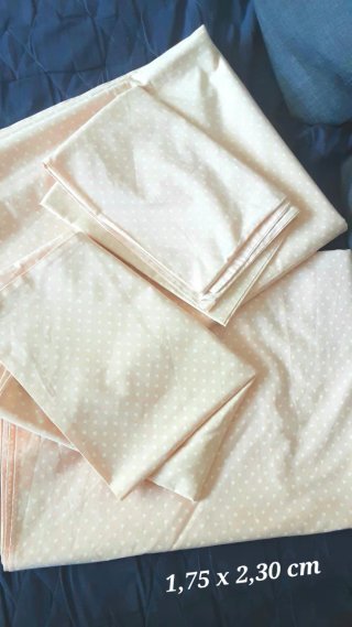 Set di lenzuola con cuori 50% cotone