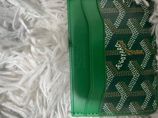 Monedero Goyard Verde Estilo Francés