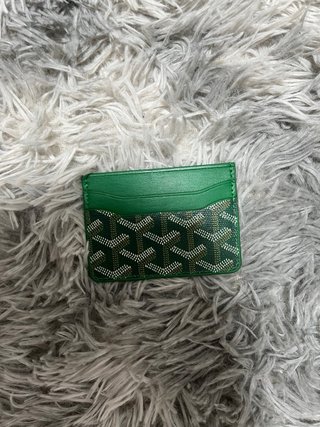 Monedero Goyard Verde Estilo Francés