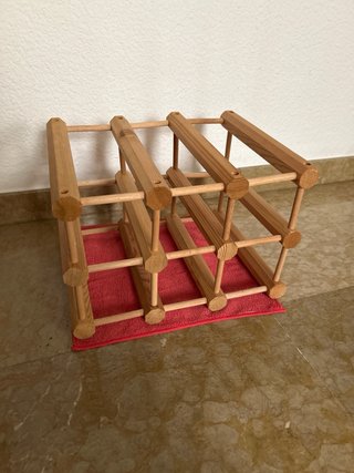 Botellero de madera para 9 botellas