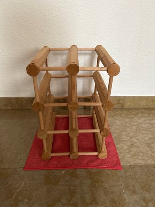 Botellero de madera para 9 botellas
