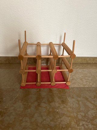 Botellero de madera para 9 botellas