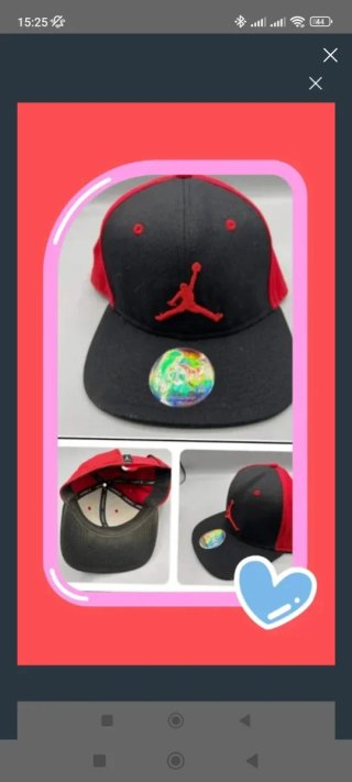Gorra Jordan Negra y Roja