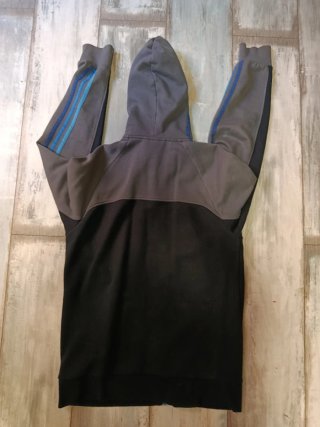 Chaqueta Adidas cremallera gris y negra