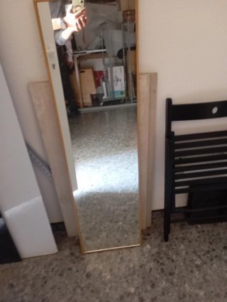 Espejo de madera y cristal