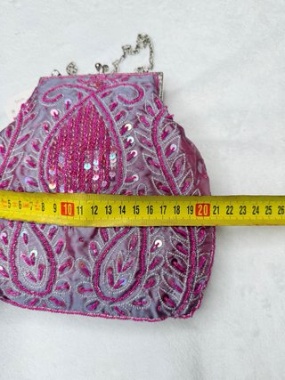 Bolso Fiesta Bordado Rosa con Lentejuelas