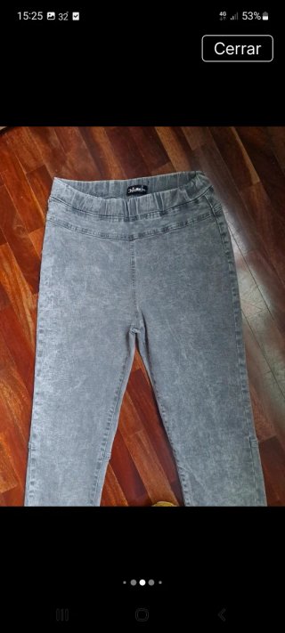 Pantalones grises Chic Me con cordones