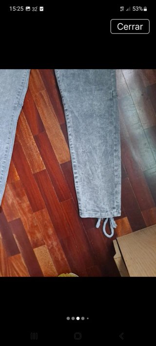 Pantalones grises Chic Me con cordones