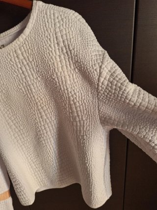 Felpa bianca sportiva EA7 collezione 7.0 animalier