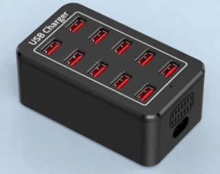 Cargador Múltiple USB 10 Puertos