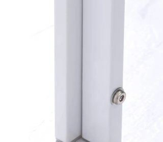 Mesa Comedor/Cocina Cristal y Metal Blanca