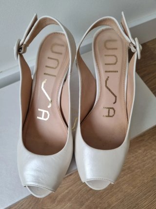 Zapatos Novia Unisa T35 Peep Toe Piel
