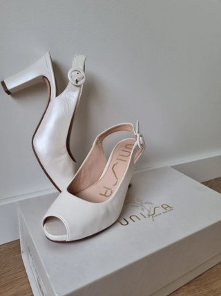 Zapatos Novia Unisa T35 Peep Toe Piel
