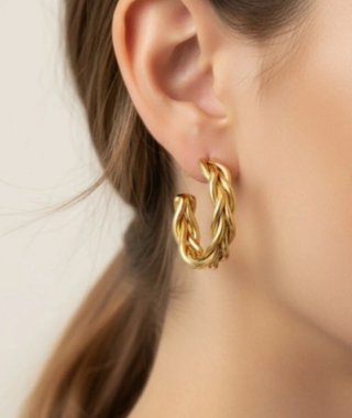 Pendientes Aro chapados oro 18kt