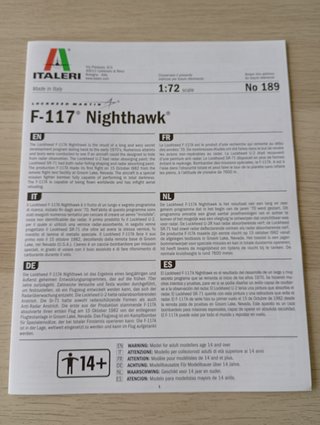 F-117 NIGHTHAWK MAQUETA ITALERI 1/72