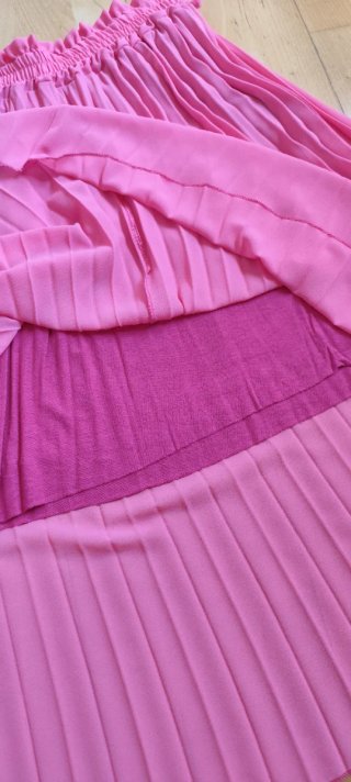 Falda plisada rosa chicle talla única