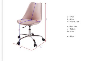 Silla de escritorio rosa con ruedas
