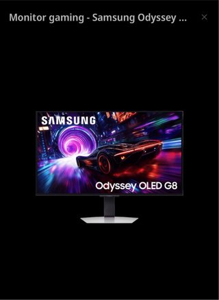 Monitor Samsung Odyssey G8 OLED 32” 4K 240HZ NUOVO