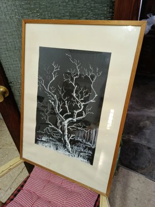 Cuadro árbol enmarcado.