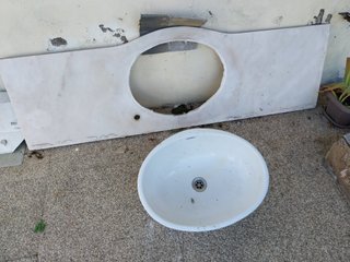 Bancada Mármore com Lavatório, Pedra mármore