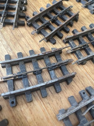 Lote vías tren antiguo JEP Francia Escala 0 3 carr