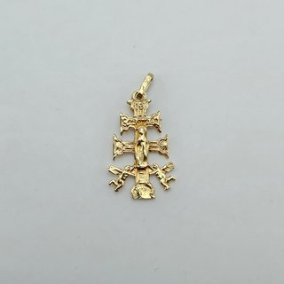 Colgante de Oro 18K, Cruz Caravaca, 2,9gr, 3cm