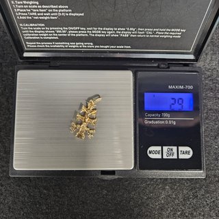 Colgante de Oro 18K, Cruz Caravaca, 2,9gr, 3cm