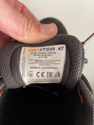 Zapatos Dexter Talla 47 Negro/Naranja