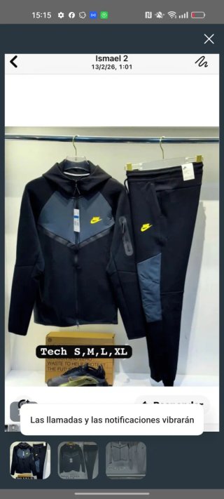 Chándal Nike Tech Fleece Negro Talla XL