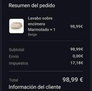 Lavabo de cerámica sobrencimera