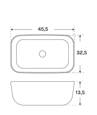 Lavabo de cerámica sobrencimera