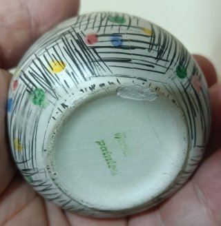 Vaso vintage anni '50/'60 dipinto a mano