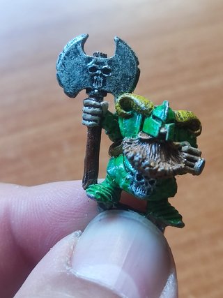Enano del Caos Metal Hacha 2 Manos