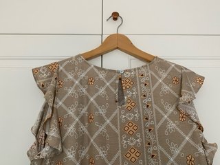 Camisa algodón sin mangas estampada